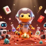 Experience MM88 with a Martian gecko discovering a golden casino on Mars.