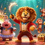 Win big at okwintv with exciting characters and thrilling casino action in this vivid illustration.
