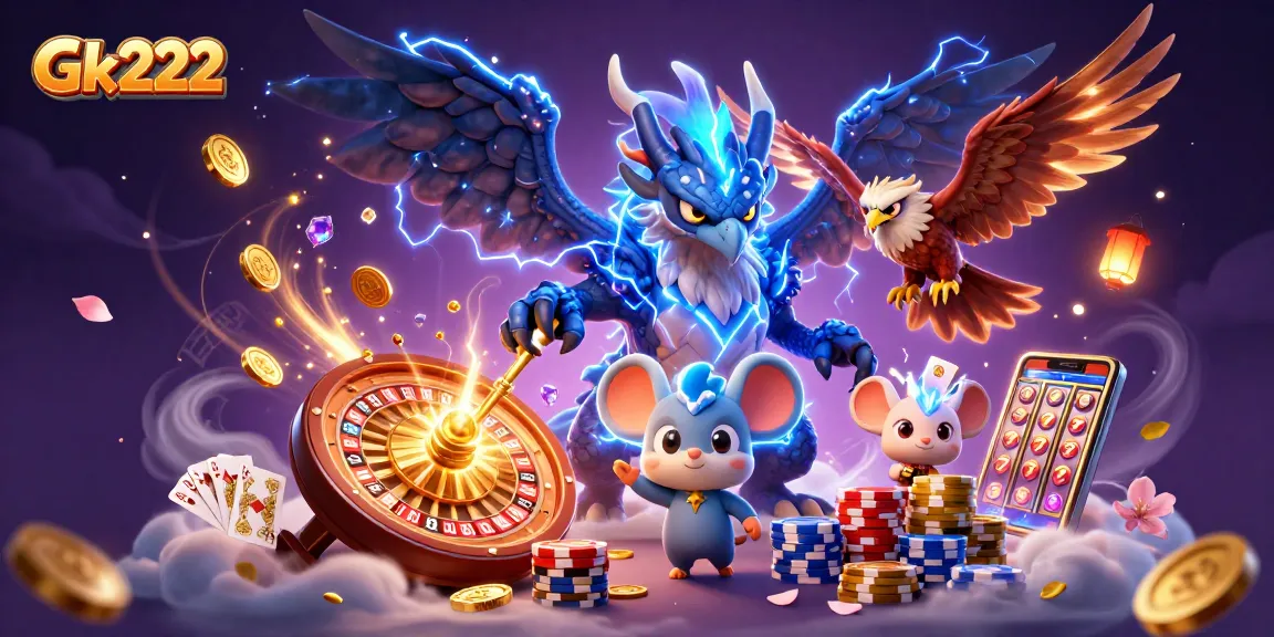 Experience dynamic gameplay at Gk222 with thrilling casino adventures showcasing vibrant characters and elements