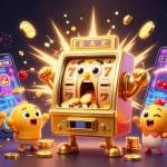 Naga303 Alternatif Asia showcases a vibrant jackpot scene with animated slot machines celebrating winning moments.