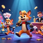 gk88 showcases a lively hyena comedy casino scene with vibrant gaming elements.