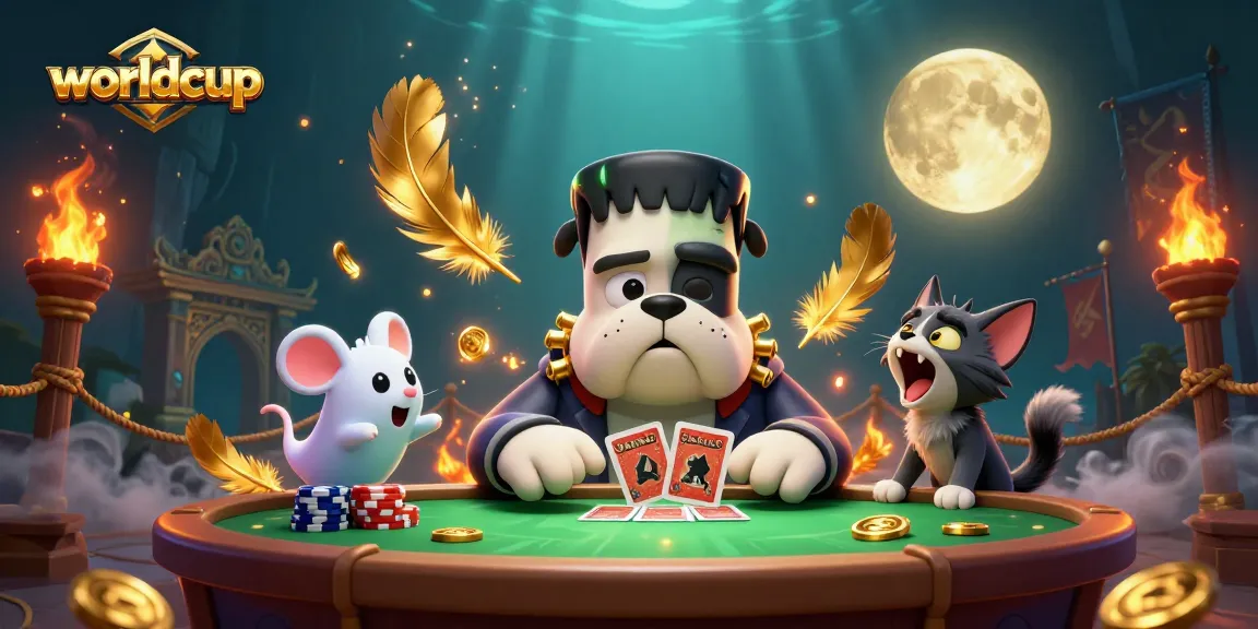 Engage with the worldcup excitement in this lively gambling scene featuring unique characters.
