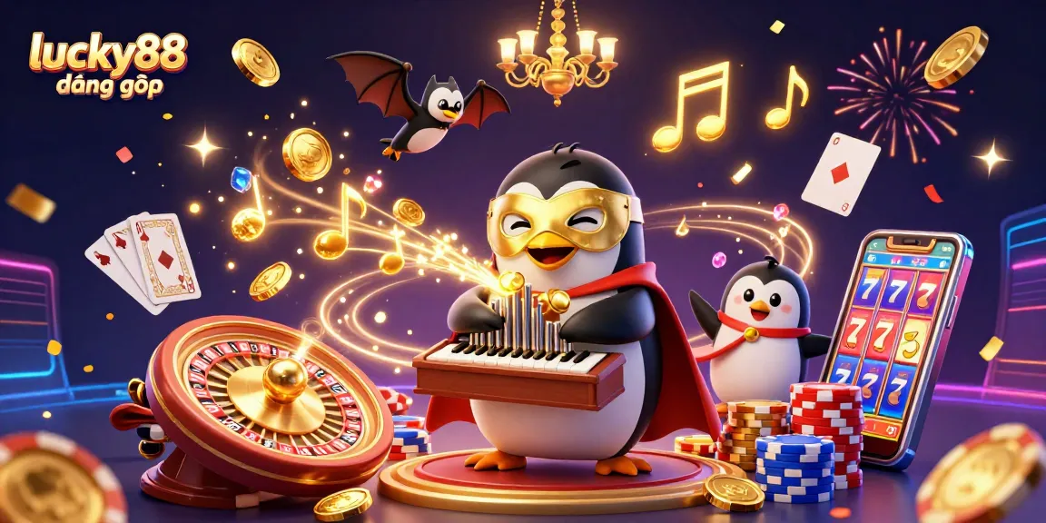 Engage with lucky88 đăng nhập for big wins in this vibrant 3D casino illustration.